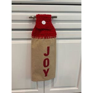 Crochet Top Kitchen Towel-Love Peace Joy